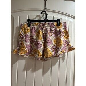 Disney Mickey Mouse Patchwork Pajama Shorts Sz Large